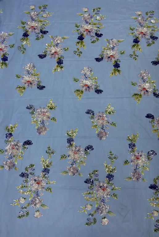 New designer imported multicolour beads work net fabrics DN- G3407